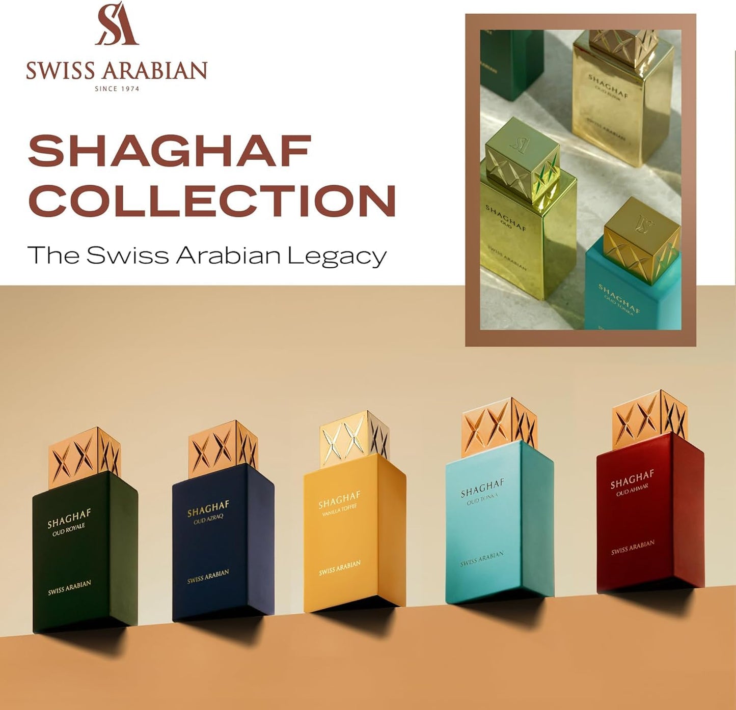 Swiss Arabian Shaghaf Oud Aswad | Oriental Woody Eau de Parfum 75ml – 2.5 Oz | Long-Lasting Unisex Arabic Oud Fragrance for Men & Women | Luxury Arabic Perfume for Fall & Winter