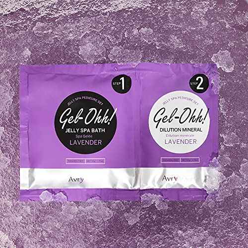 AVRYBEAUTY Gel-Ohh Jelly Spa Bath 3 Pack, Lavender Infused, Lavender Scented, Pedicure, Salon Services, Jelly Pedicure, Pedicure at Home, DIY Pedi