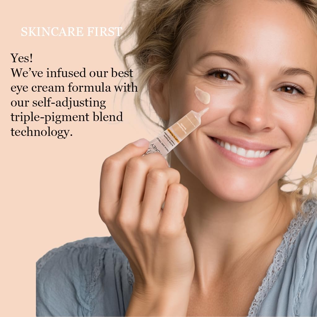 Hey Honey Skincare Trick & Treat Active Honey & Propolis Full Coverage Concealer | For Acne & Blemishes, Dark Spots, Around The Eye Dark Circles & Discoloration | Deep Tone | 0.5 Oz.