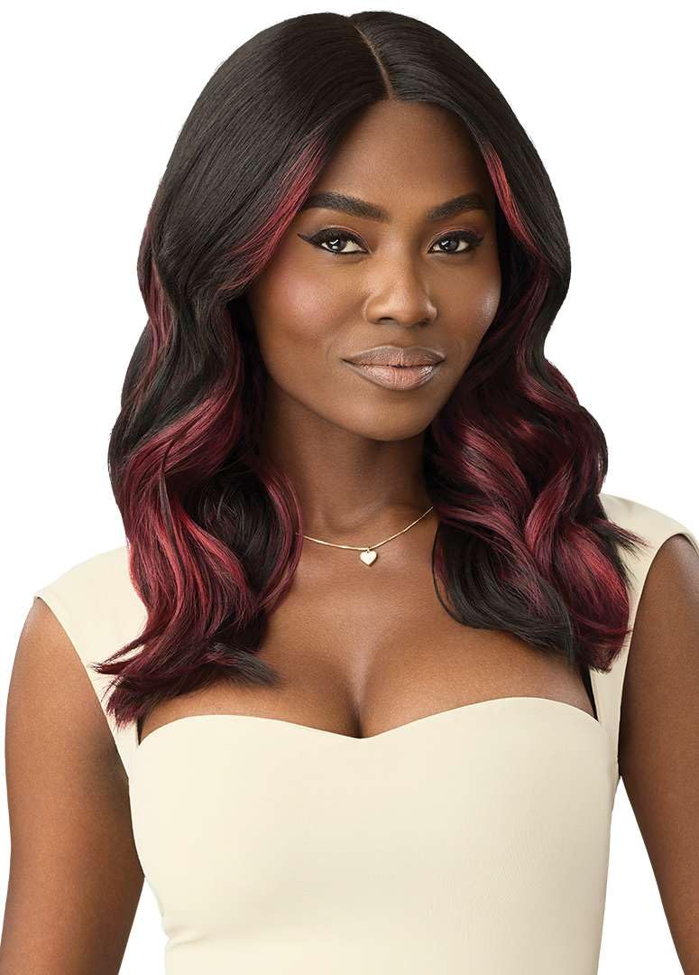 Outre Lace Front Wig - Color Bomb - CB 101 (1B/UL PLUM WINE)