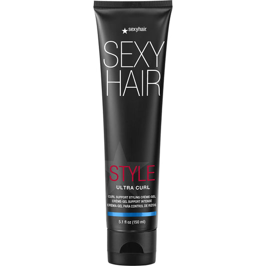 SexyHair Style Ultra Curl Support Styling Crème-Gel, 5.1 Oz | High Control | Adds Definition and Long-Lasting Shape