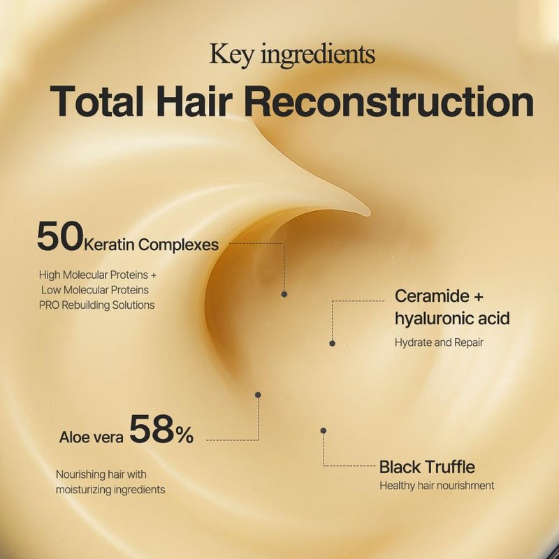 Extreme Advance Hair Pack - Korean Treatment for Damaged Hair | Hydrating Repair Mask with Protein & Keratin (8.45 fl oz)