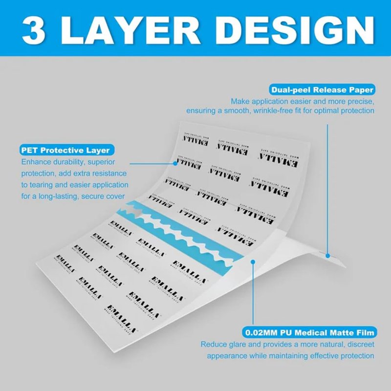 Tattoo Aftercare Bandage Roll, 6"x 11 Yard Tattoo Protection Film 0.02MM Matte Waterproof Bandage Second Skin Tape for Healing Tattoo Film Tattoo Supplies (6 in x 11 yd Roll)