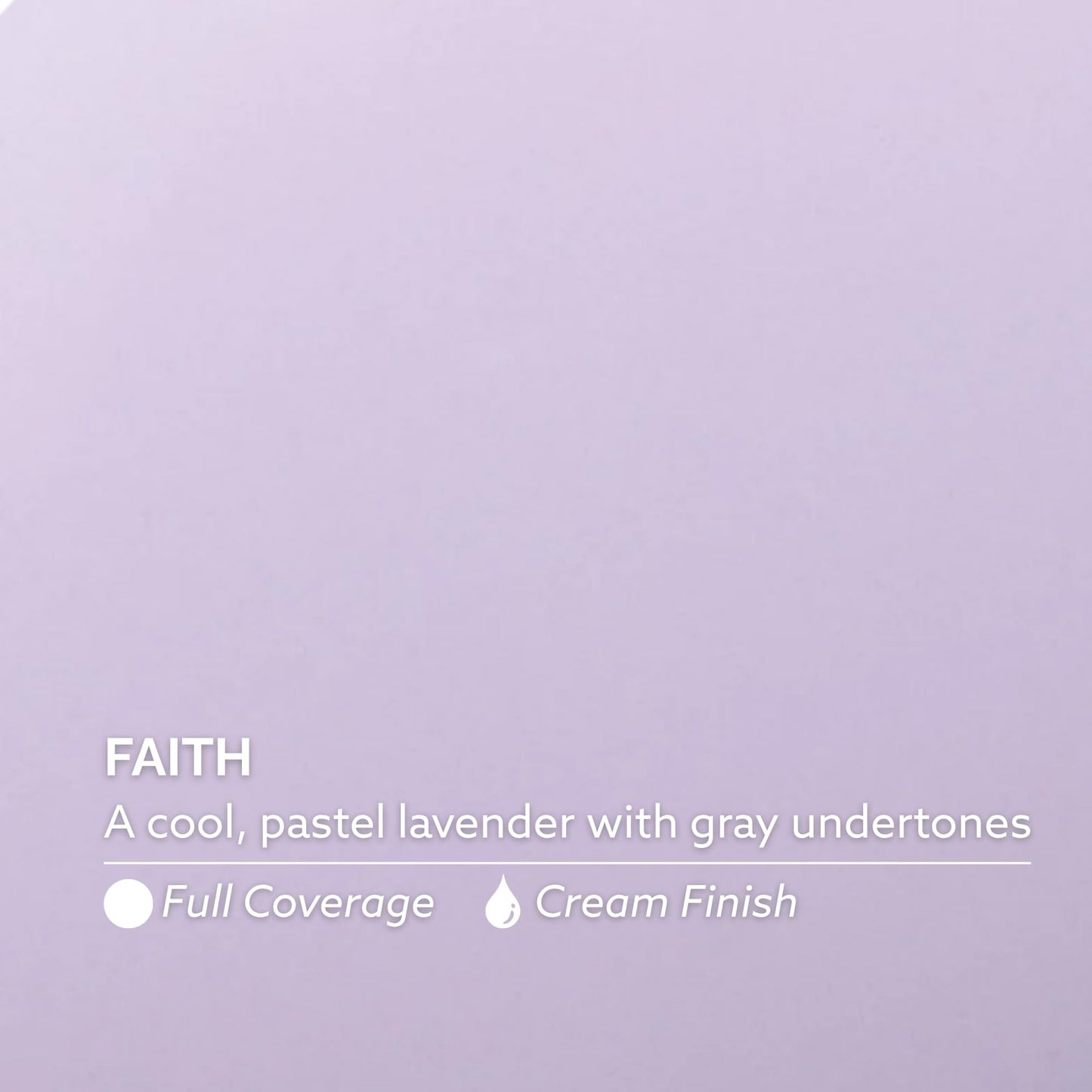 Dazzle Dry Nail Lacquer (Step 3) - Faith - A cool, pastel lavender with gray undertones. Full coverage cream. (0.5 fl oz)