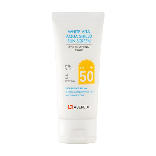 ABEREDE White Vita Aqua Korean Sunscreen SPF50+ PA++++ 1.69 fl oz/50ml, Lightweight No White Cast Essence Sunscream,Hydrating Daily Facial Sunblock with Triple Hyaluronic Acid nongreasy UV Protection