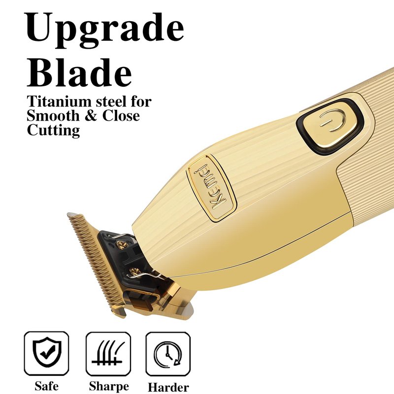 KEMEI Hair Clipper for Men - Professional Cordless Hair Trimmer with LED Display & 6 Guide Combs | Grooming Kit
