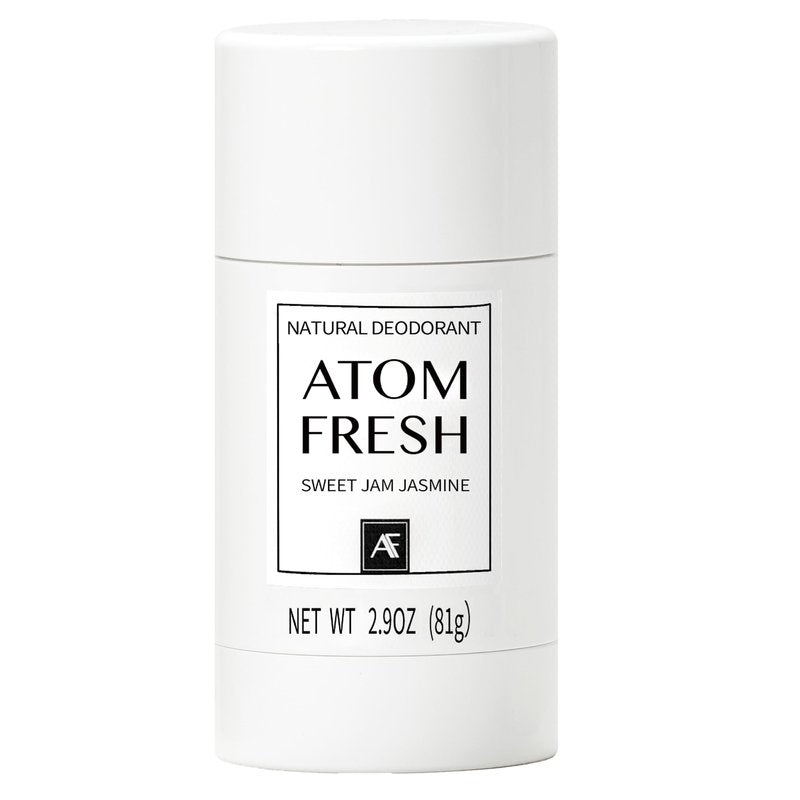 Atom Fresh Deodorant Stick for Women, 72H Odor Protection, Aluminum & Baking Soda Free, Natural Deodorant for Sensitive Skin, Long Lasting Freshness, Smooth Glide, Non-Sticky (Sweet Jam Jasmine)
