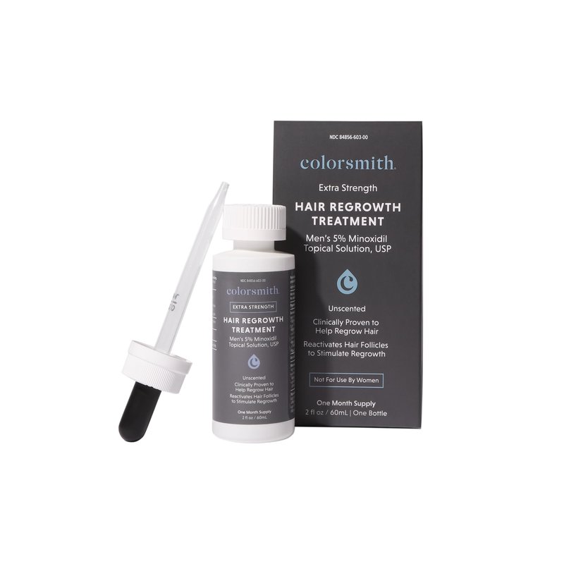 Colorsmith Extra Strength Hair Regrowth Treatment, 5% Minoxidil Solution, 2 fl oz, Unscented, For Men