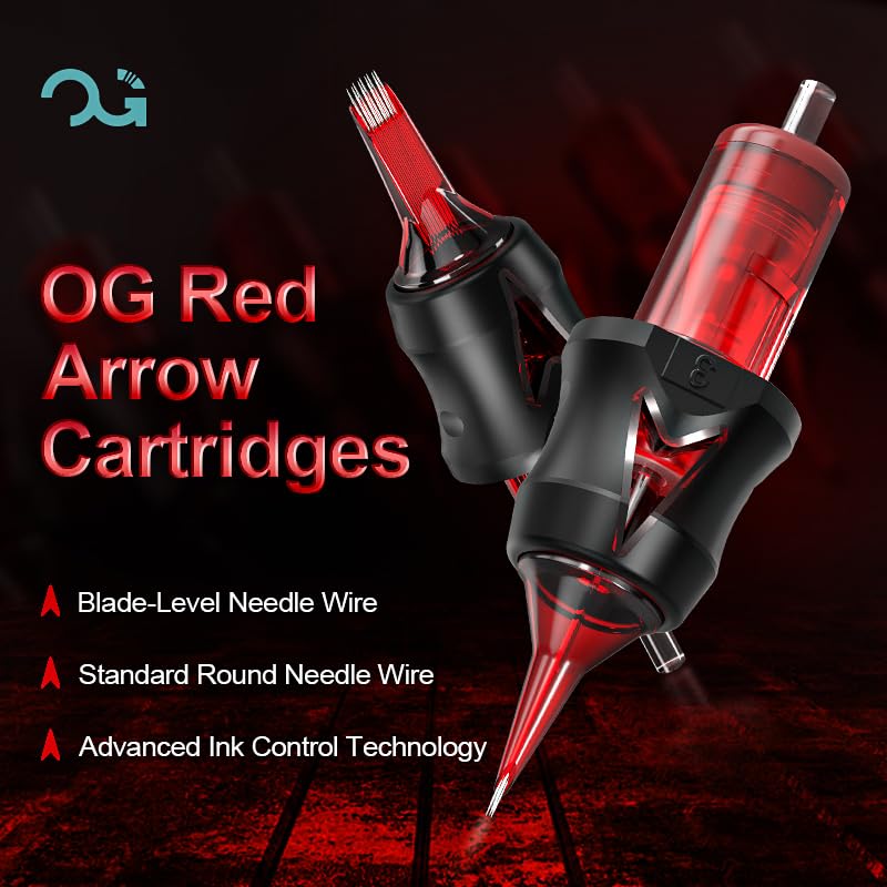 Tattoo Cartridge Needles - 20 Pcs Round Liner & Shader Mix | Disposable Bugpin for Rotary Tattoo Machine