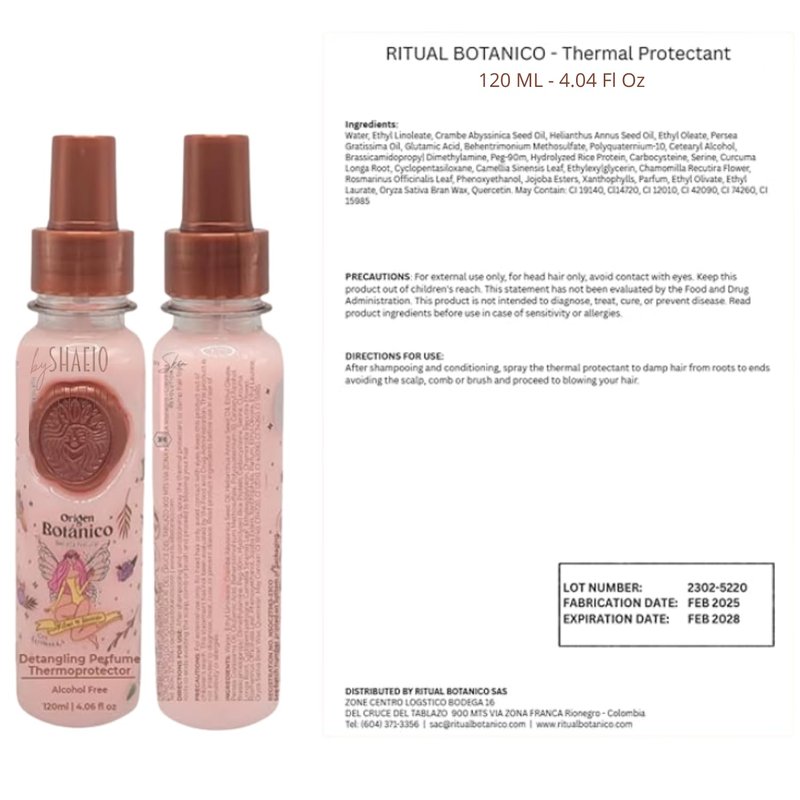 RITUAL BOTANICO Keratina para alisar el pelo 250ML + Termoprotector 120ML - Keratin Hair Treatment - Brillo, sedosidad y nutrición Omega 9 y 12 Aceites esenciales+Aminoacidos (Incluye Aplicador)