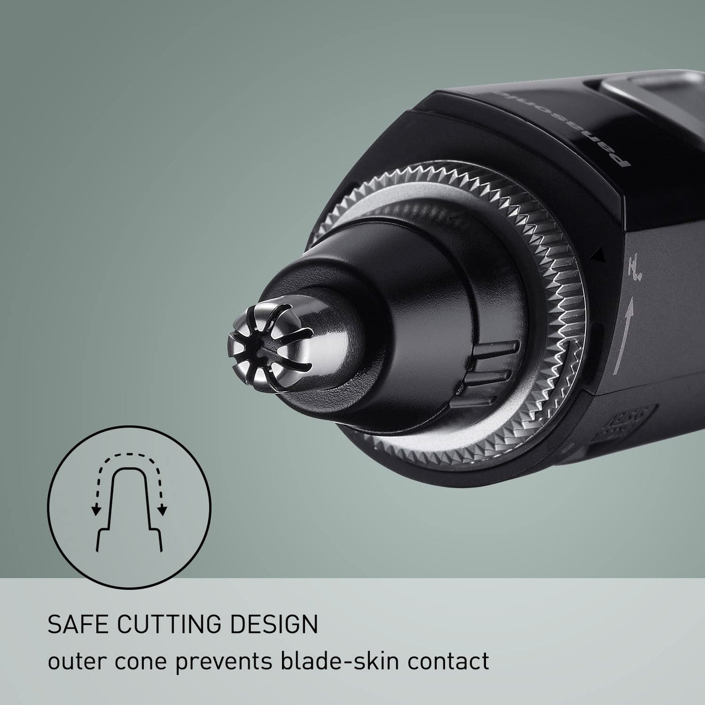 Panasonic Ear and Nose Hair Trimmer for Men with Vacuum Cleaning System,Powerful Motor and Dual-Edge Blades for Smoother Cutting,Wet/Dry – ER-GN70-K (Black),(Pack of 6)