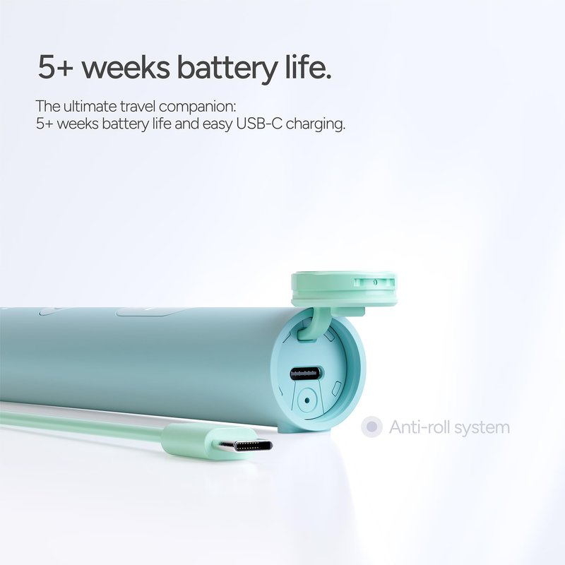 ORDO Lite Sonic Toothbrush, Electric Toothbrushes with 35,000 Pulses Per Min, Dual Modes, Over 5 Weeks Battery, Smart Timer, Waterproof, USB C, Sage