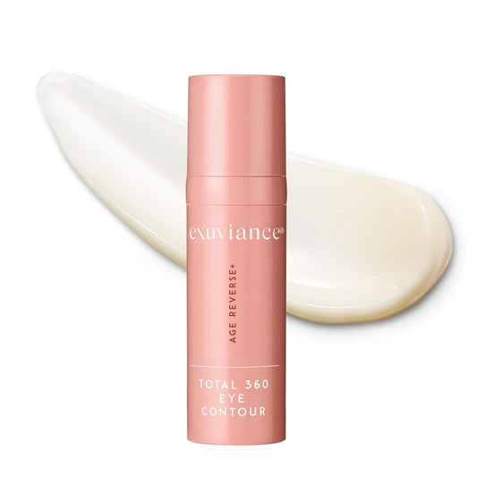 EXUVIANCE AGE REVERSE+ Total 360 Eye Contour, Anti-Aging Eye Cream, Brightens Dark Circles, Firms and Tightens Fine Lines and Wrinkles, with Caffeine, Hyaluronic Acid, and Peptides, 15g