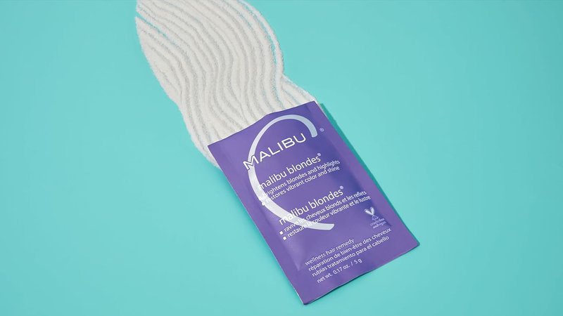 Malibu C Mini Rehab Hair Remedy - Restore Vibrancy for Blondes | 2 Vitamin Complex Packets
