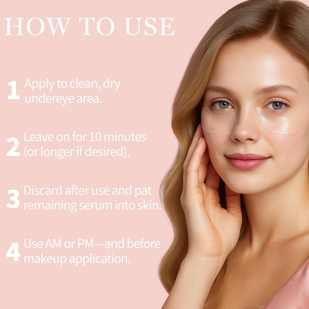 Under Eye Patches - Micro Eye Masks for Puffy Eyes & Dark Circles | 2 Packs