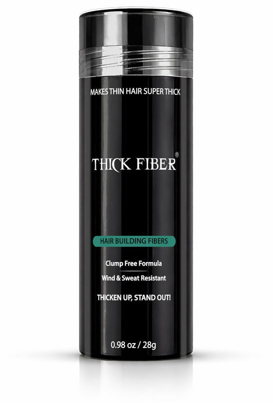 THICK FIBER Hair Fibers | Hair Powder for Thinning Hair 28g Bottle | Makes Thin Hair Look Thicker in Seconds | Hair Loss Concealer For Women & Men (Medium Brown)
