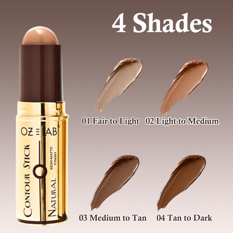 Oz Lab Beauty Shape of You Contour Stick – Multi-Use Creamy Formula for Contouring and Eyeshadow – Available in 4 Shades (01 - Fair To Light, 8G / O.28 FL.OZ（pack of 1）)