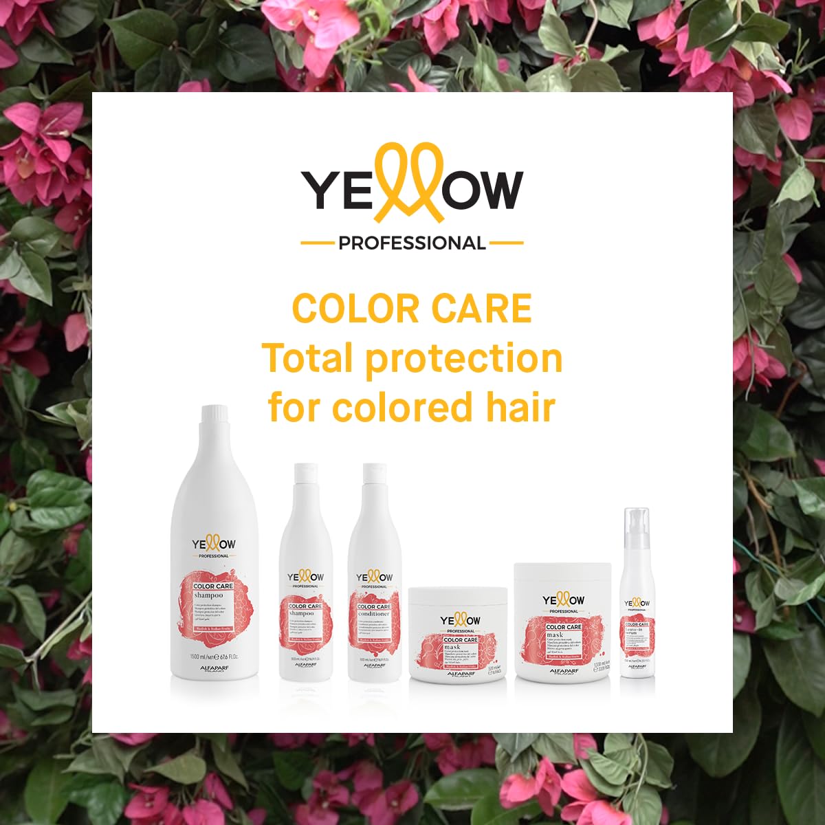 ALFAPARF MILANO Yellow Professional Color care Mask 500ml – Color-Safe Deep Conditioning Treatment for Vibrant, Healthy Hair, Prevents Fading & Enhances Color-Treated, Bleached, and Damaged Hair