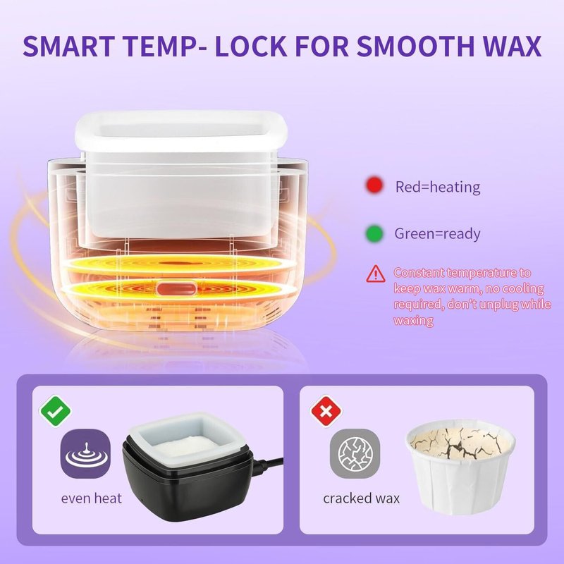 Double Wax Warmer For Hair Removal, Waxing Kit For Women & Men, Hard Wax Kit Wax Machine For Hair Removal Dual Wax Pot Warmer Professional Adjustable Temp Waxing Kit For Full Body, Facial, Home, Salon