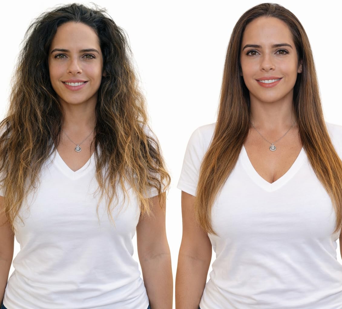 KERATIN RESEARCH Brazilian Keratin Hair Straightening and Smoothing Treatment Professional Organic Results shiny Hair with Natural look Queratina Keratina (4 OZ Original)