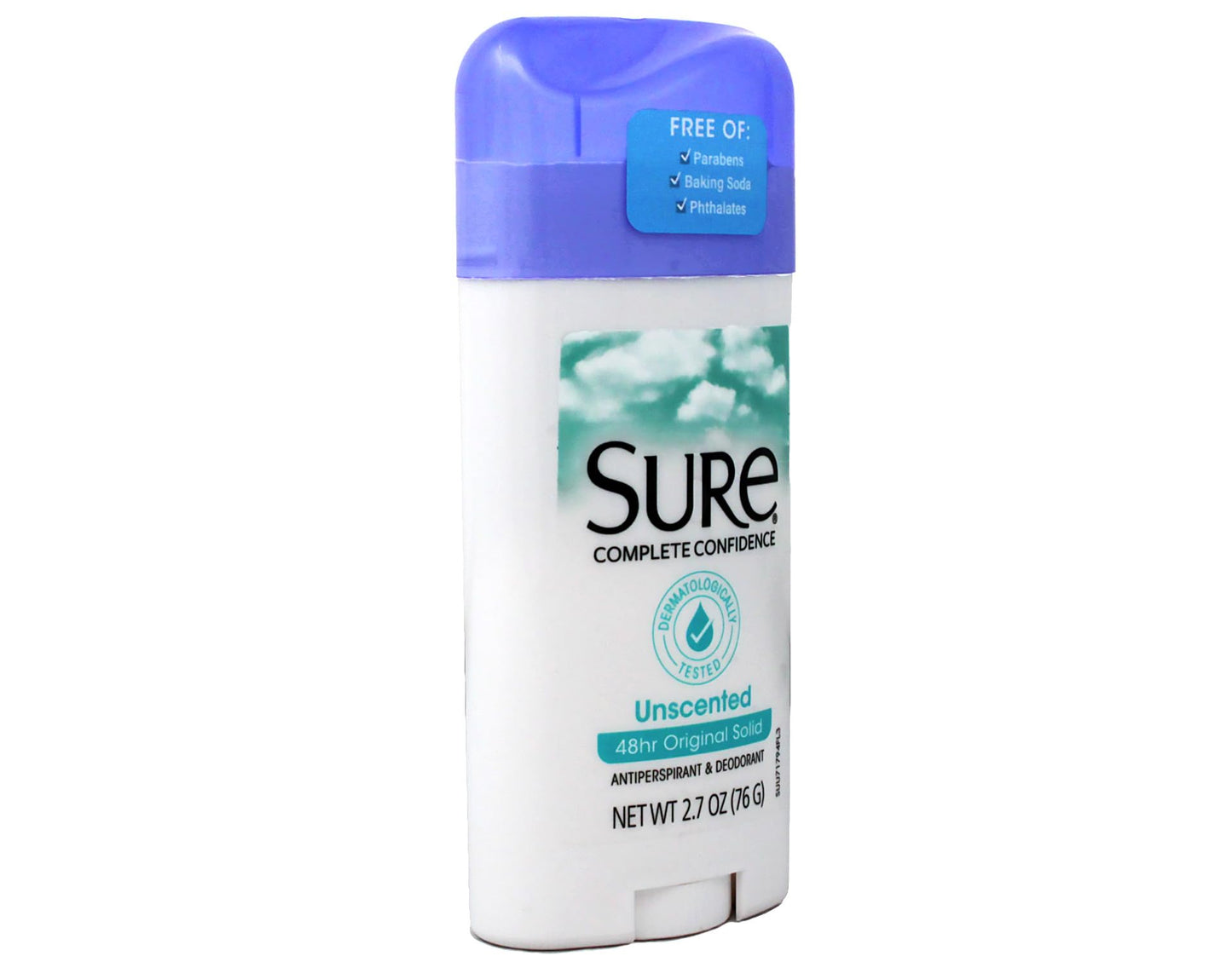 Sure Original Solid Unscented, Anti-Perspirant Deodorant 2.70 oz (Pack Of 1)