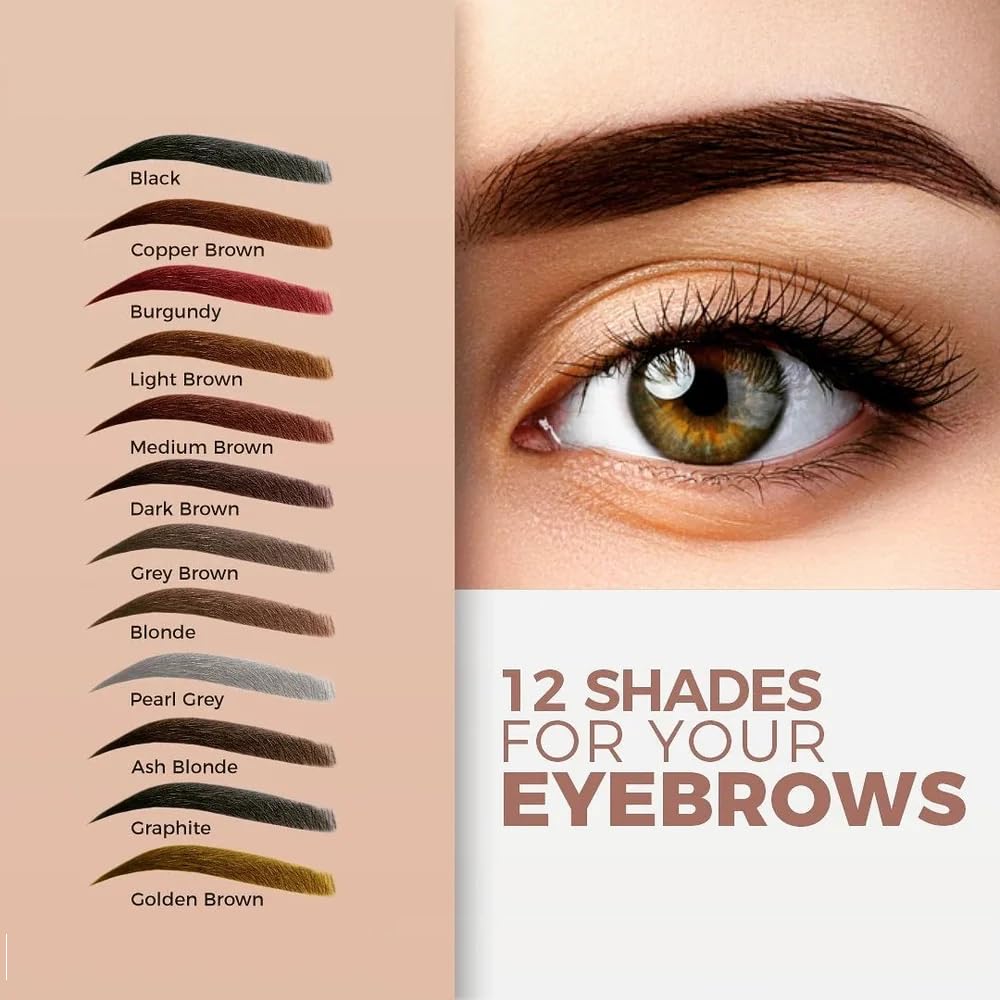 Mina iBrow Hair Color Refill Pack, Natural Spot Coloring Hair Tinting Powder, Water and Smudge Proof, No Ammonia, No Lead, Complete Gray Coverage, 120 Applications, Medium Brown