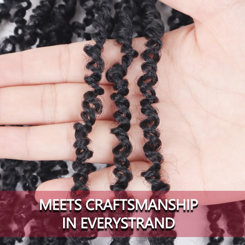 Yanky Twist Crochet Hair - Pre-Looped Passion Twist Braids | 9 Packs Brown Synthetic Extensions (14-1B)