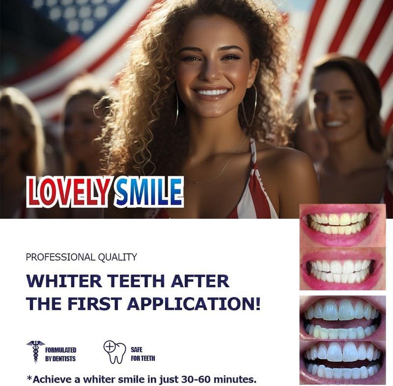 Teeth Whitening Strips - 50 Premium Enamel-Safe Strips for 25 Applications | Fast Results in 1 Hour