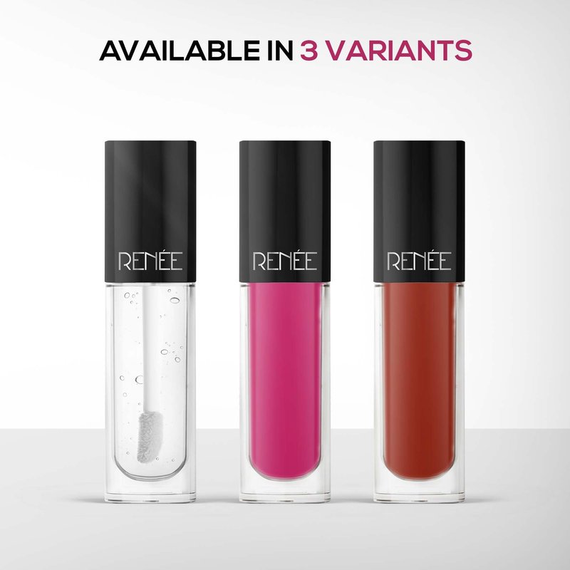 RENEE Hot Lips - Lip Gloss 4.5ml, High-Glossy Shine Enriched with Vitamin E | Lightweight, Non Sticky Hydrating Formula (Pink)