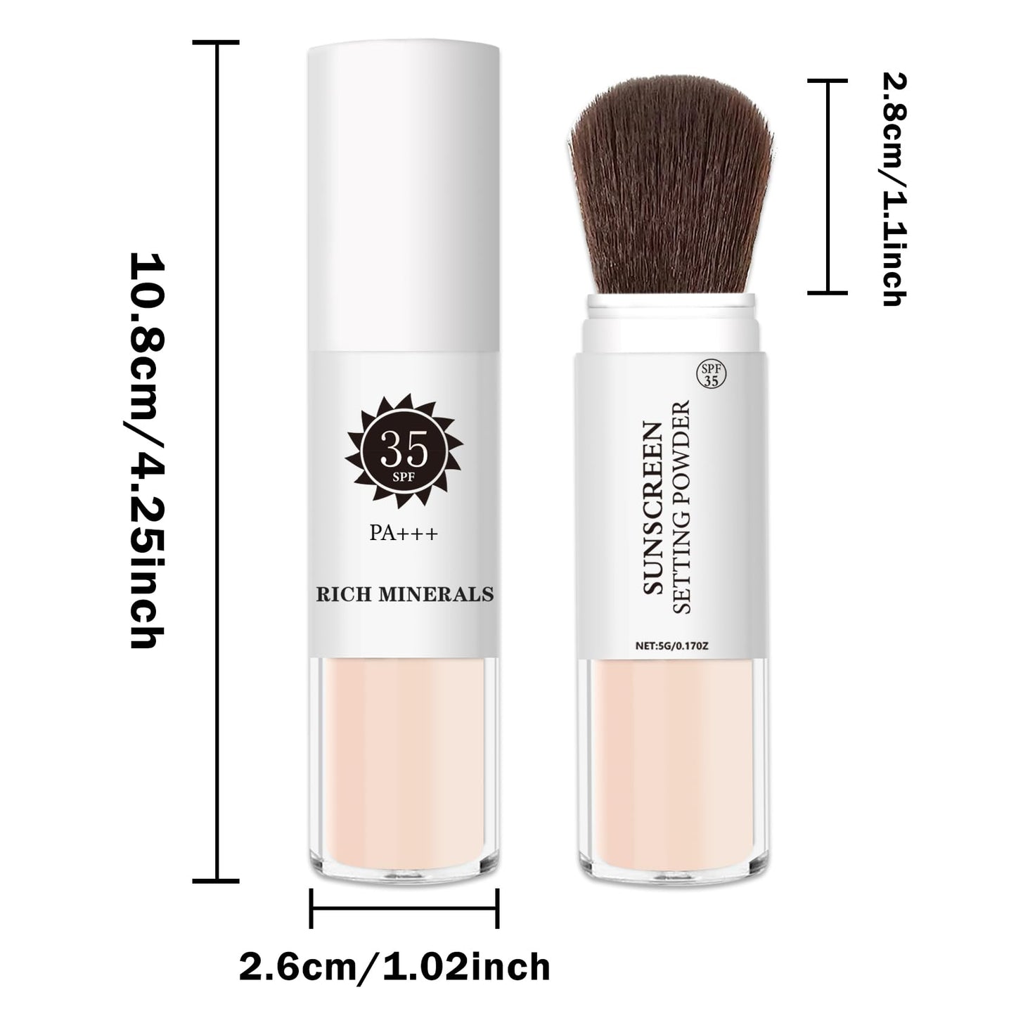 XINGXYUEL Mineral Sunscreen Setting Powder for Face & Scalp, 01 Translucent