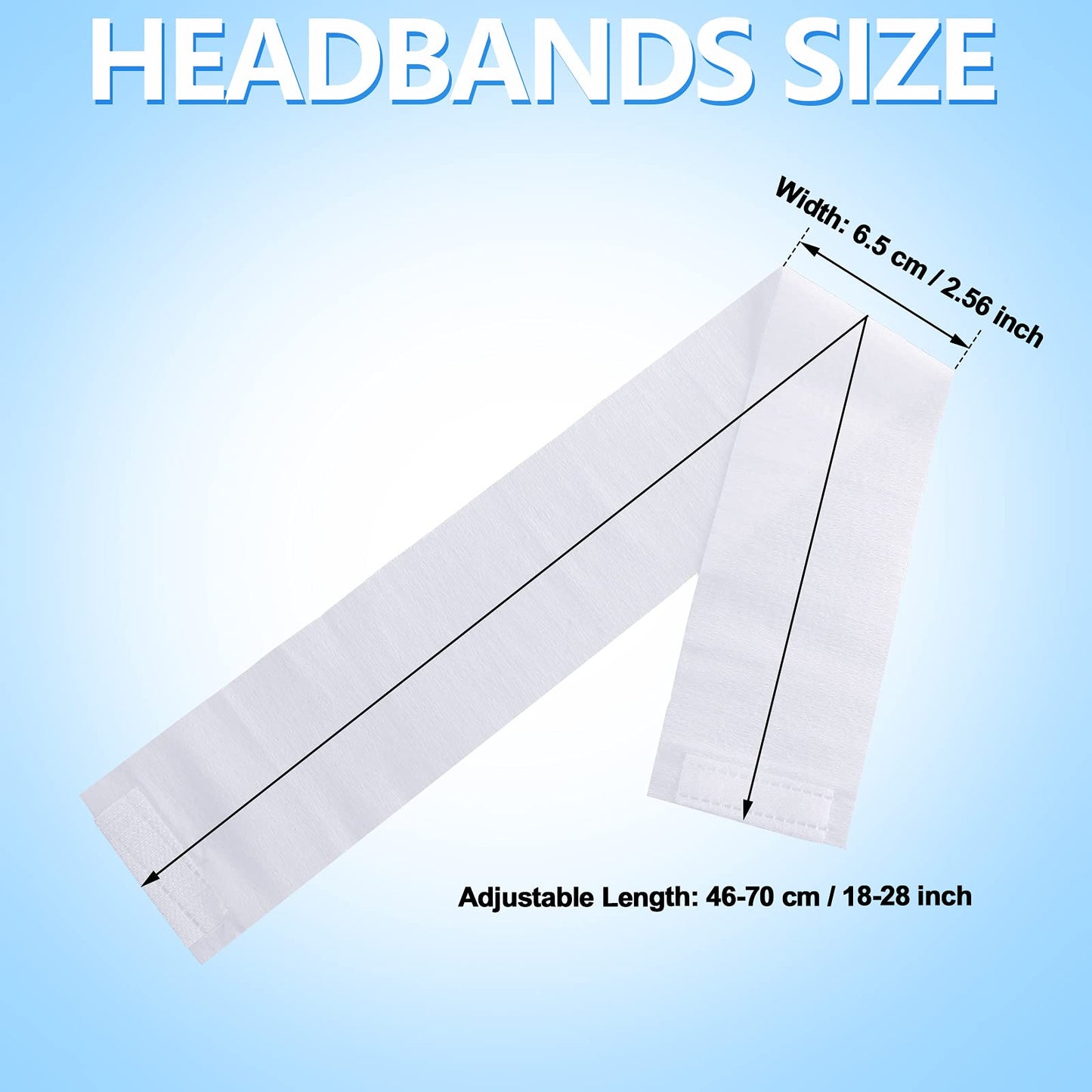 WILLBOND 90 Pieces Disposable Spa Facial Headbands Stretch Non Woven Facial Headband Non-slip Elastic Hair Band with Soft Convenient for Women Skin Care Makeup Application Salon Esthetician Supplies