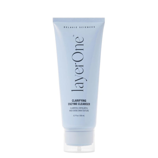 layerOne Clarifying Enzyme Cleanser, Gentle Daily Facial Exfoliant, Pore-Cleansing Formula, 3.38 fl oz