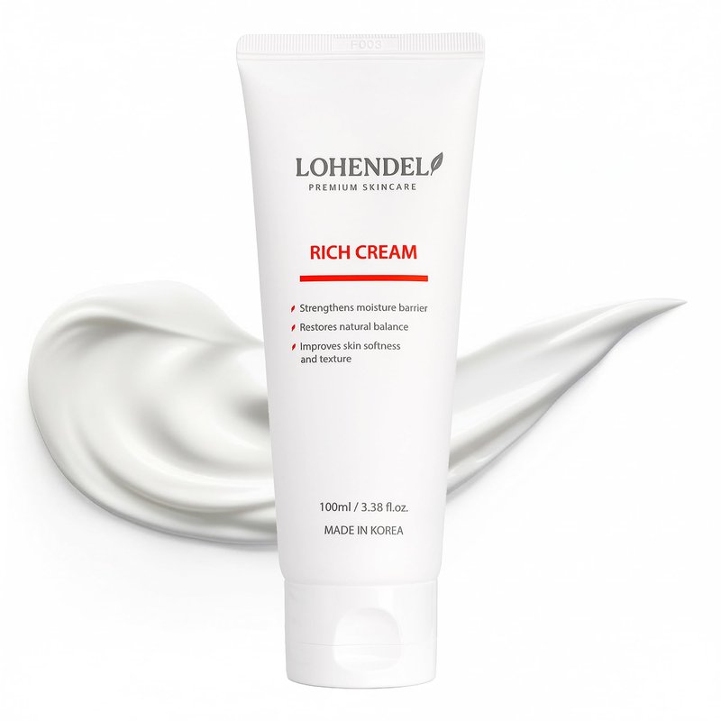 Rich Cream, Intense Face Moisturizer with Ceramide, Hydrolyzed Hyaluronic Acid, Squalane for Dry & Sensitive Skin, Excess Oil Control, Skin Texture Restoration & Soothe Irritated Skin, Korean Skincare