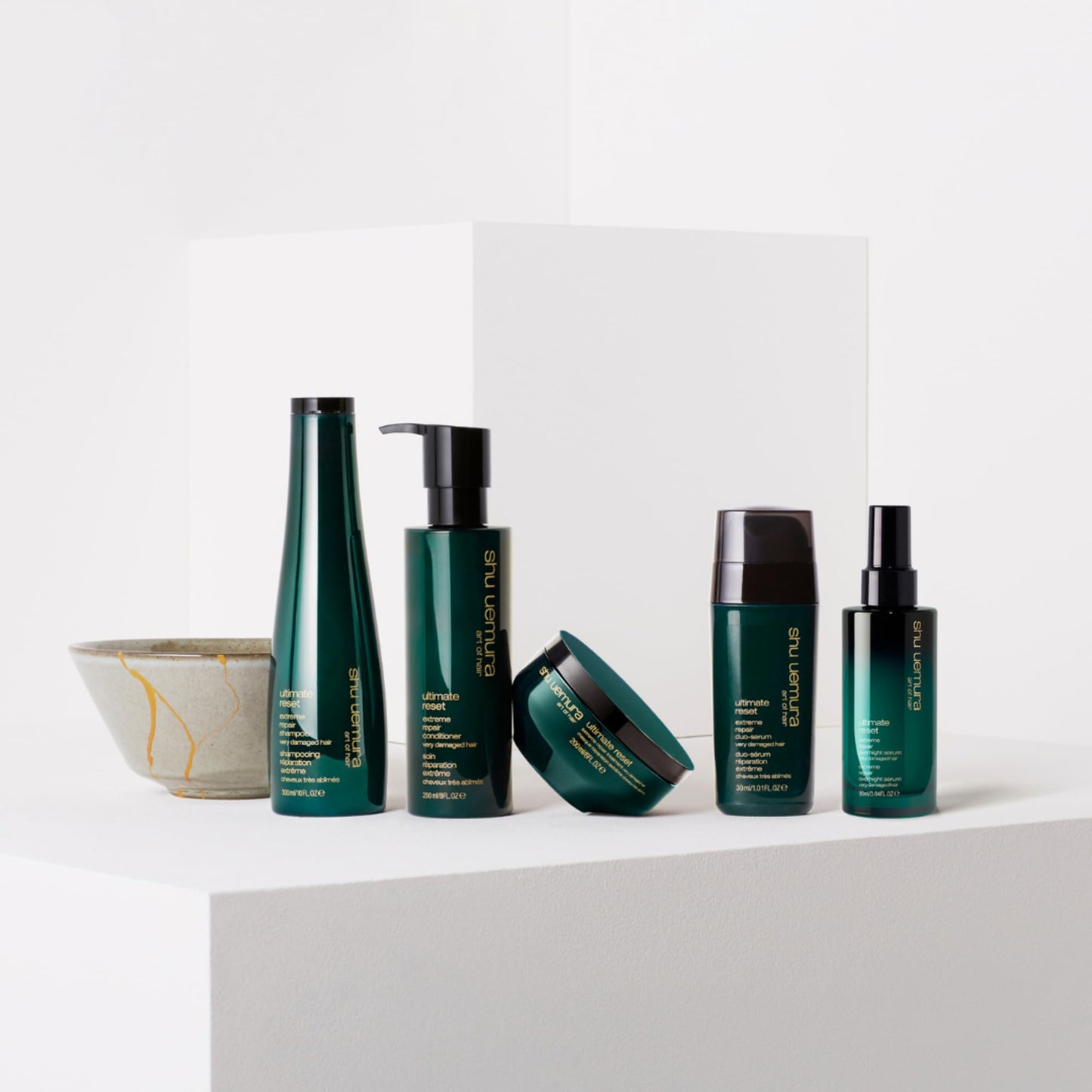 shu uemura art of hair Ultimate Reset Extreme Repair Shampoo - Strengthens to Reduce Breakage and Split Ends, Deeply Conditions and Nourishes Damaged Hair, With Japanese Rice Extract, 2.5 Fl Oz
