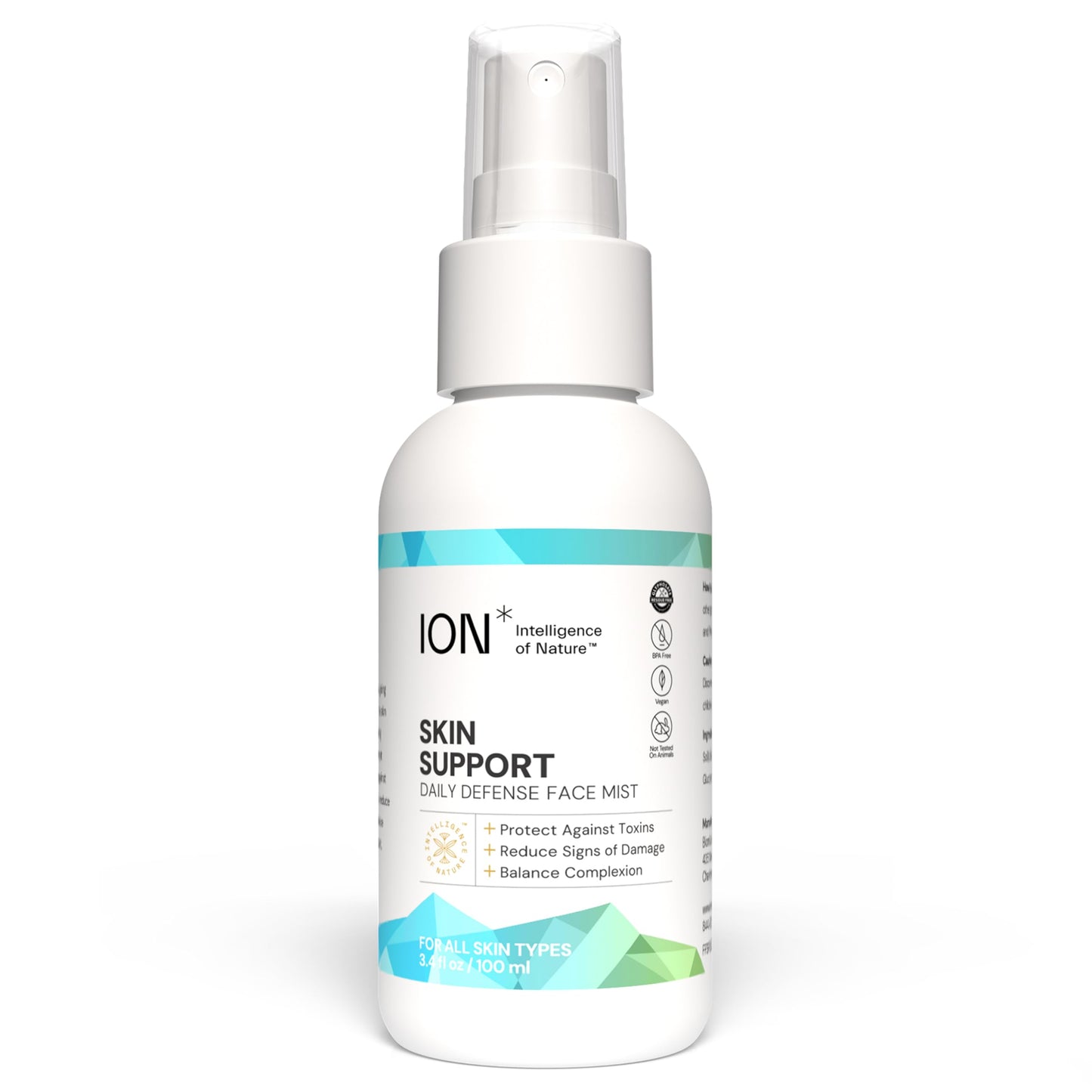 ION* Intelligence of Nature Skin Support Face Mist Hydrating Spray - Refreshing Facial Mist Spray for Daily Use, Travel Size, Vegan Friendly Formula for Women & Men - 3.4 fl oz (Pack of 1)