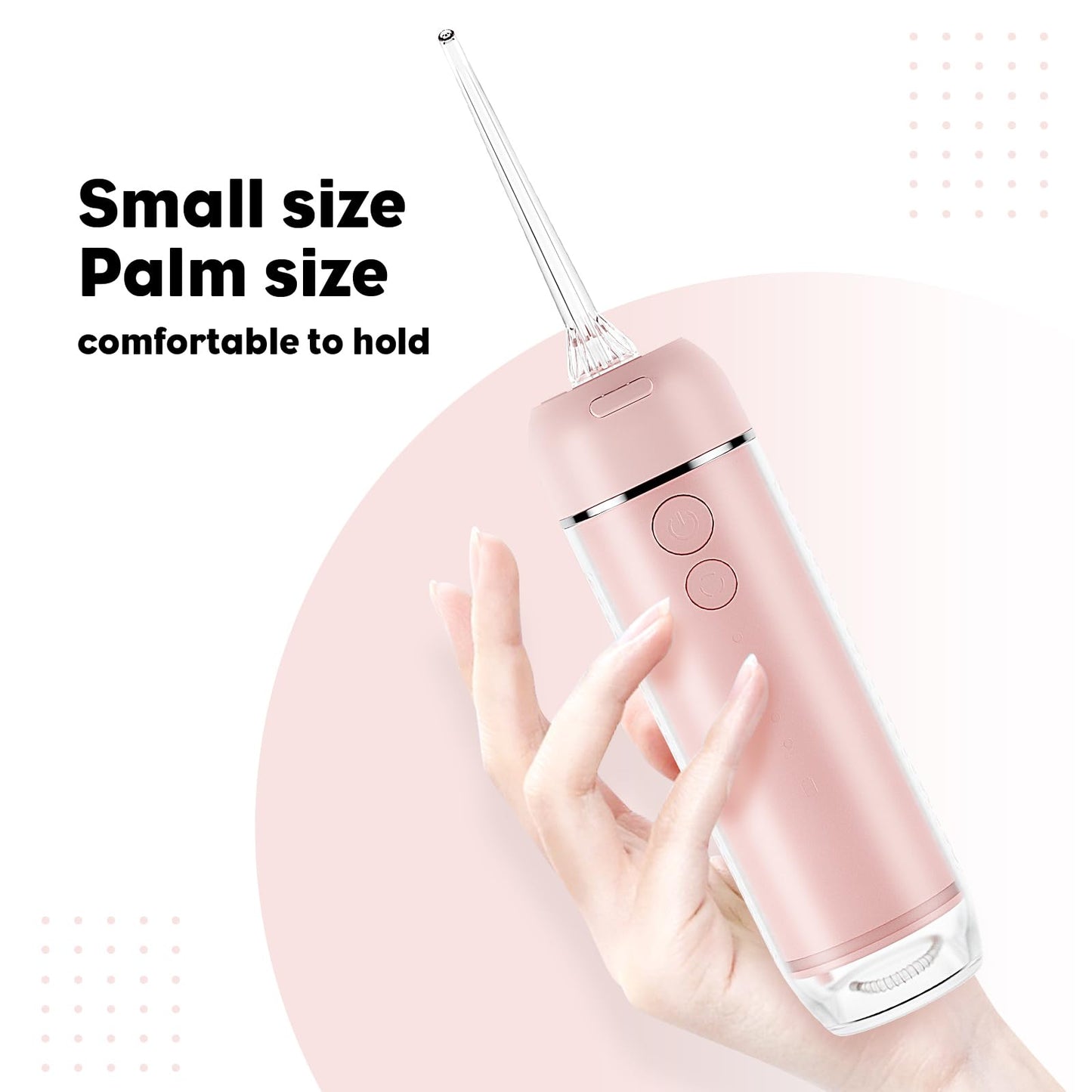 Powerful Portable Cordless Water Dental Flosser: Rechargeable [2000 mAh Li-ion] Mini Oral Irrigator Travel & Home Machine Cleaner Large Vol Telescopic Tank 5 Modes IPX7 Waterproof Electric Teeth Pick