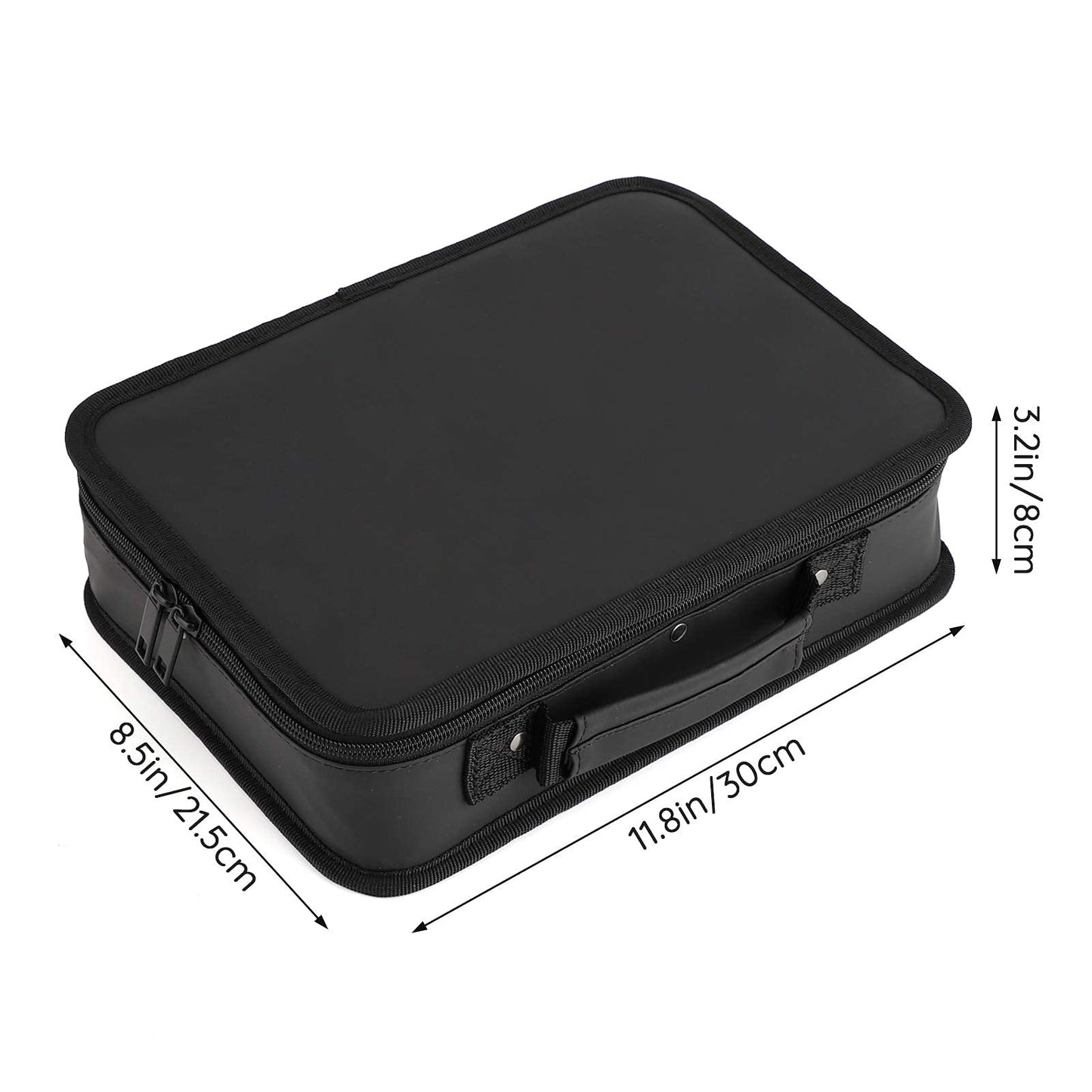 Segbeauty Barber Tool Bag, 11.8 x 8.5in PU Leather Travel Makeup Toiletry Carrying Case, Hair Styling Cutting Kit Storage Organizer for Clipper Shears Combs Cosmetics Salon Beauty Supplies