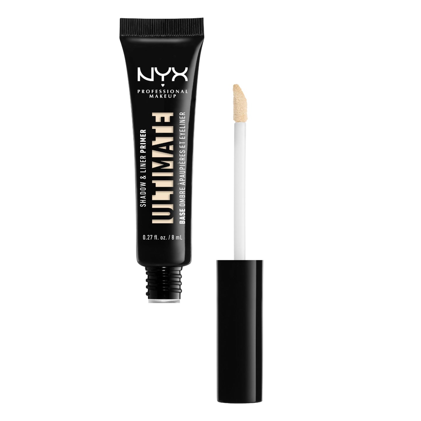 NYX PROFESSIONAL MAKEUP Ultimate Shadow & Liner Primer, Light + Epic Ink Liner, Black (2-Pack Bundle)