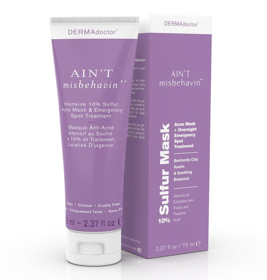 DERMAdoctor Ain't Misbehavin' Medicated Acne Face Cleanser 2% Salicylic Acid | Dermatologist Formulated to be Non-Irritating to the Skin - 7.10 oz