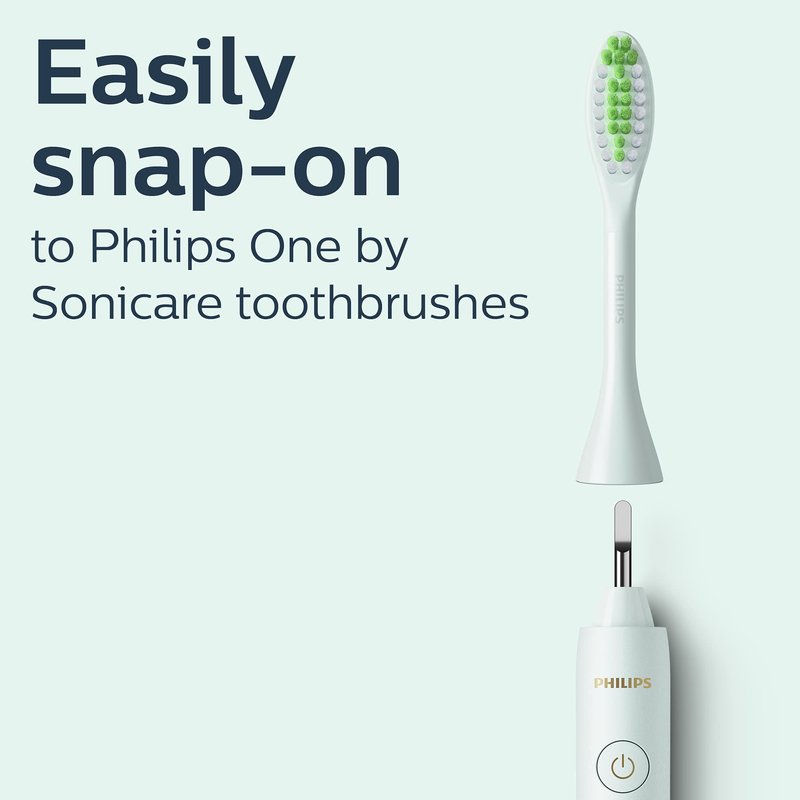 Philips One by Sonicare 2pk Brush Heads, Mint Blue BH1022/03
