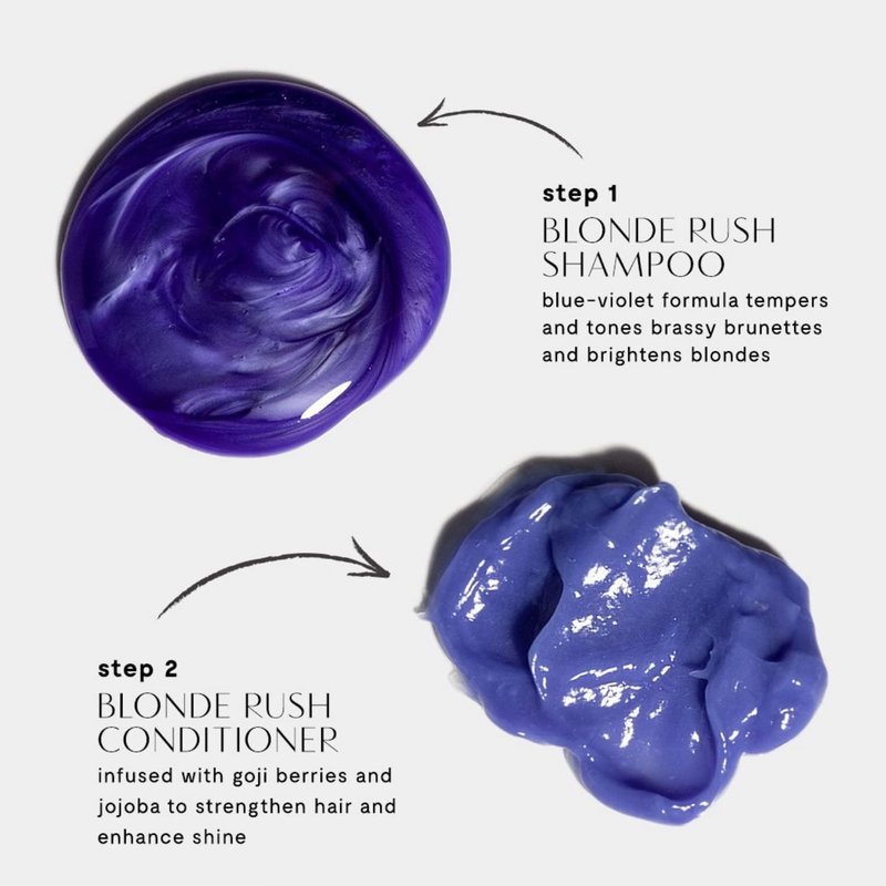 Blonde Rush Conditioner - Blue Violet Toning for Blonde Hair - Brightens & Strengthens - 3 oz