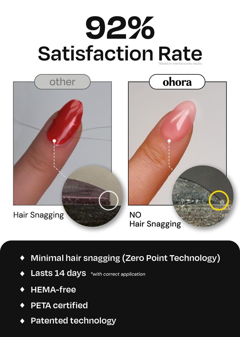 ohora Semi Cured Gel Nail Strips (N Ice Queen) - Works with Any Nail Lamps, Salon-Quality, Long Lasting, Easy to Apply & Remove - Includes 2 Prep Pads, Nail File & Wooden Stick