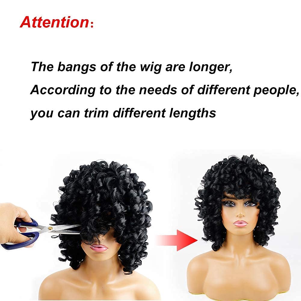 andromeda 2 Pcs Black Wig + Pink Wig