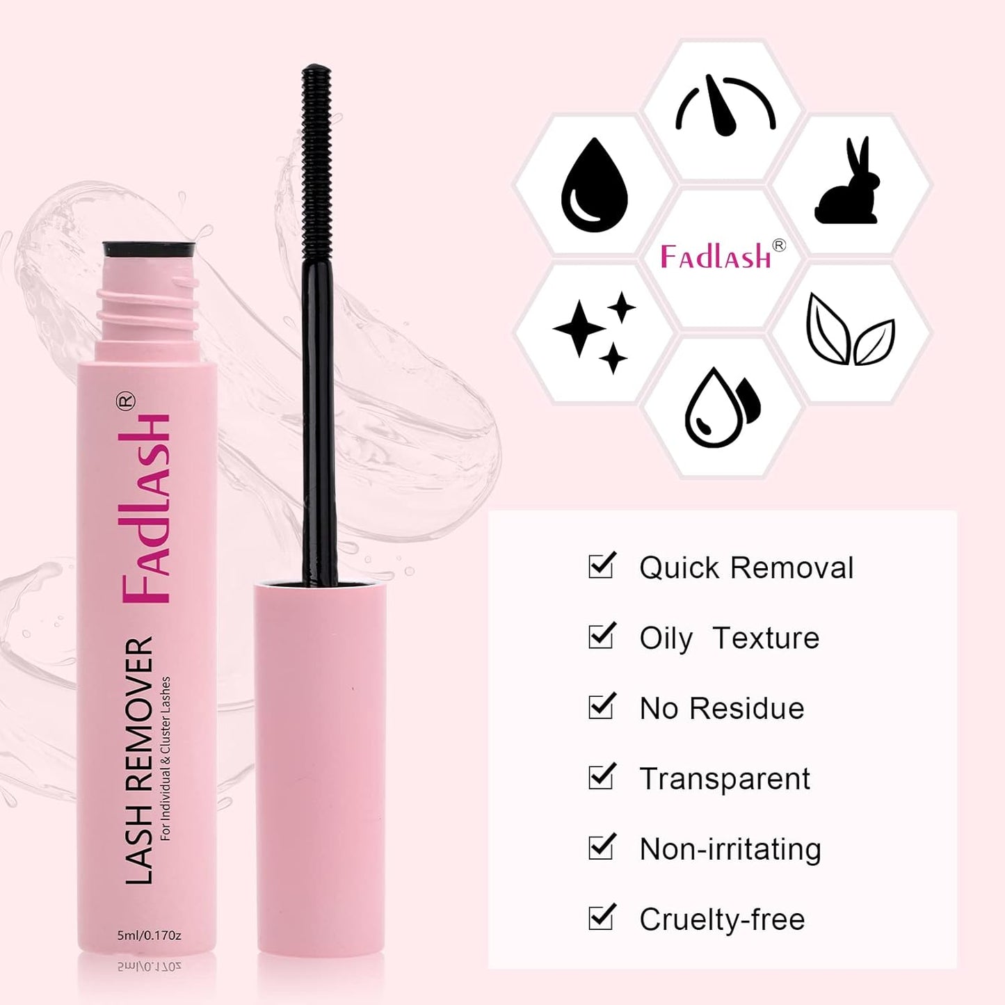 Lash Extension Remover Kit - Soothing Oil & Glue Remover for Cluster Lashes | 5ML, DIY Self-Application