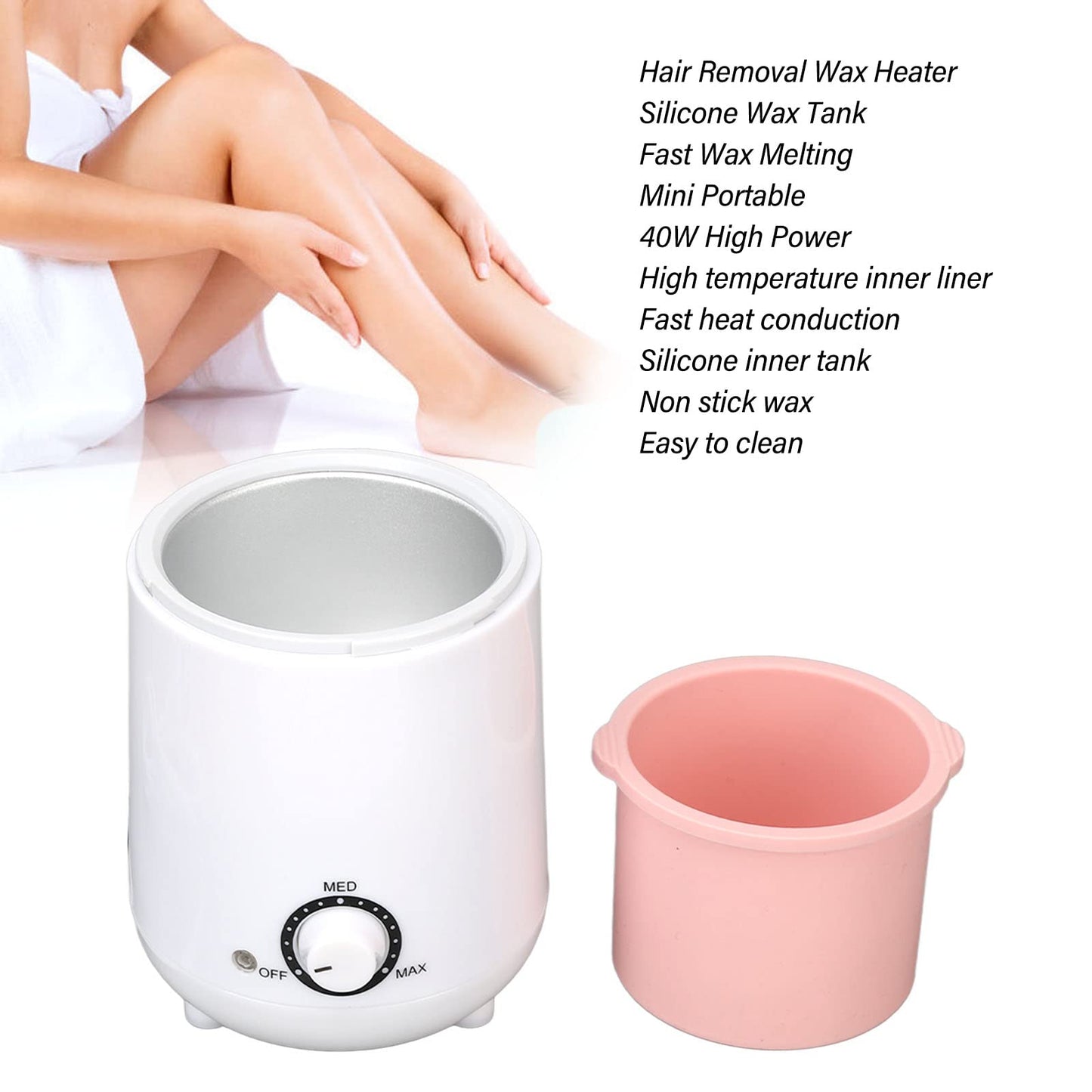 Paraffin Wax Machine, Quick Heating Paraffin Wax Warmer Moisturizing Kit, Soothing Relief with Parrafin Hot Wax At Home Paraffin Wax Bath, Silicone Inner (US Plug)