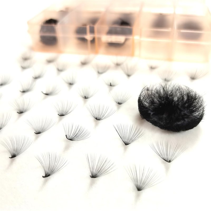 25D D Curl Mix Eyelash Extensions - 1000pcs Handmade Pinching Premade Lash Fans | Mega Volume