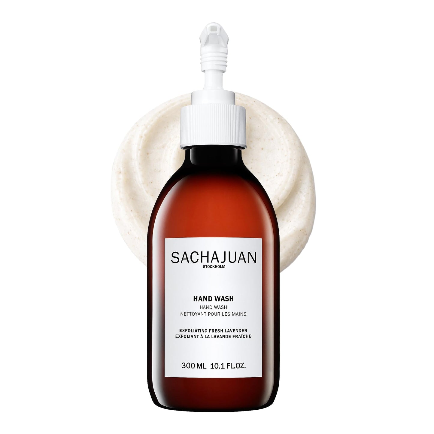 SACHAJUAN Exfoliating Hand Wash | Gentle Scrub Cleanser with Pumice | Softens, Smooths & Hydrates Skin | With Almond & Avocado Oils | Lavender, Vanilla & Musk Scent | 10.1 fl oz