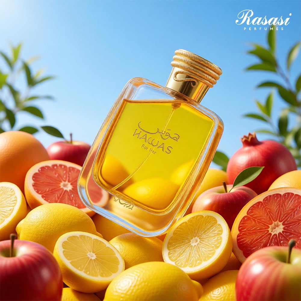 RASASI Hawas For Her - Eau de Parfum 100ML (3.4 OZ) - Premium Arabian Perfume For Women, A Signature Women Perfume Long-Lasting Fragrance For All Day Freshness, Ideal Gift For Women for any Occasion