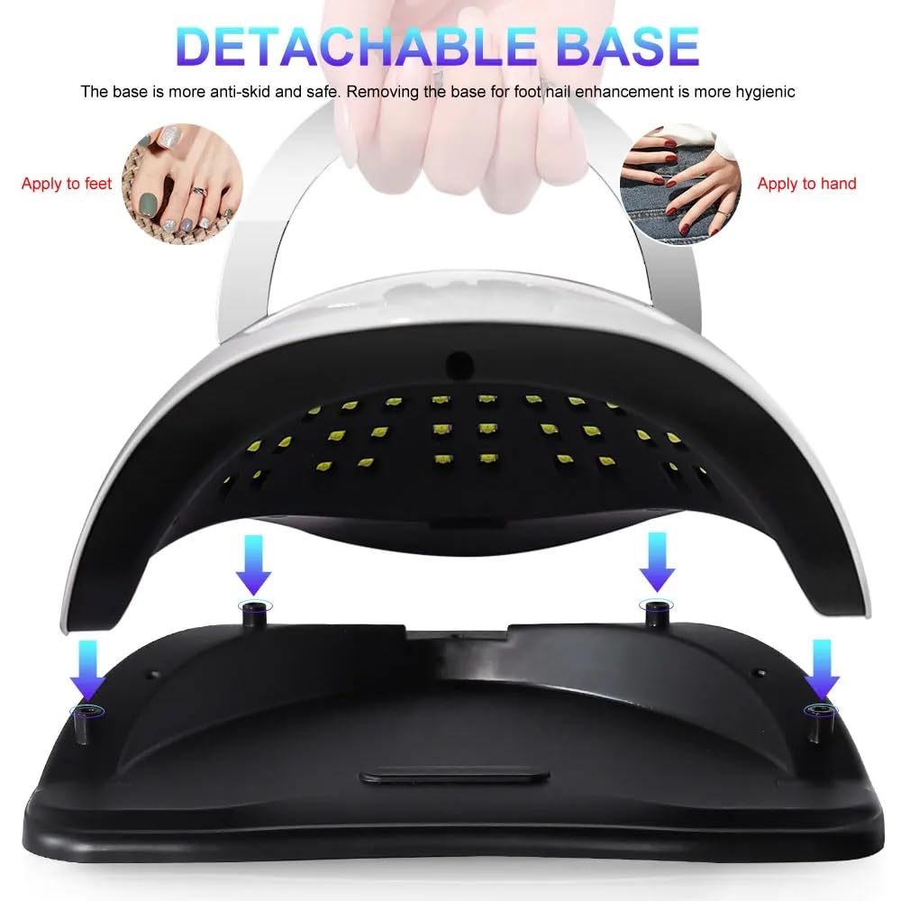 320W UV LED Nail Lamp Professional LED Nail Dryer for Gel Nails with 72pcs Lamp Beads, Touch Screen 4 Timers and Automatic Sensor Ideal for Home Salon, Fast Drying Technology for Perfect Nails
