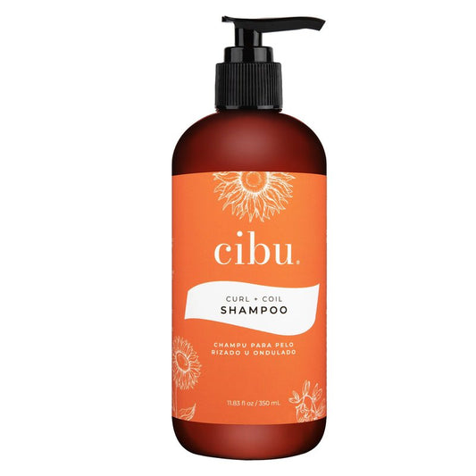 CIBU Curl + Coil Shampoo Cleanses, Hydrates, Revitalizes, Detangles & Preserves Natural Curl + Coil for Frizz-Free Smooth Manageable Hair (Shampoo, 350ml)